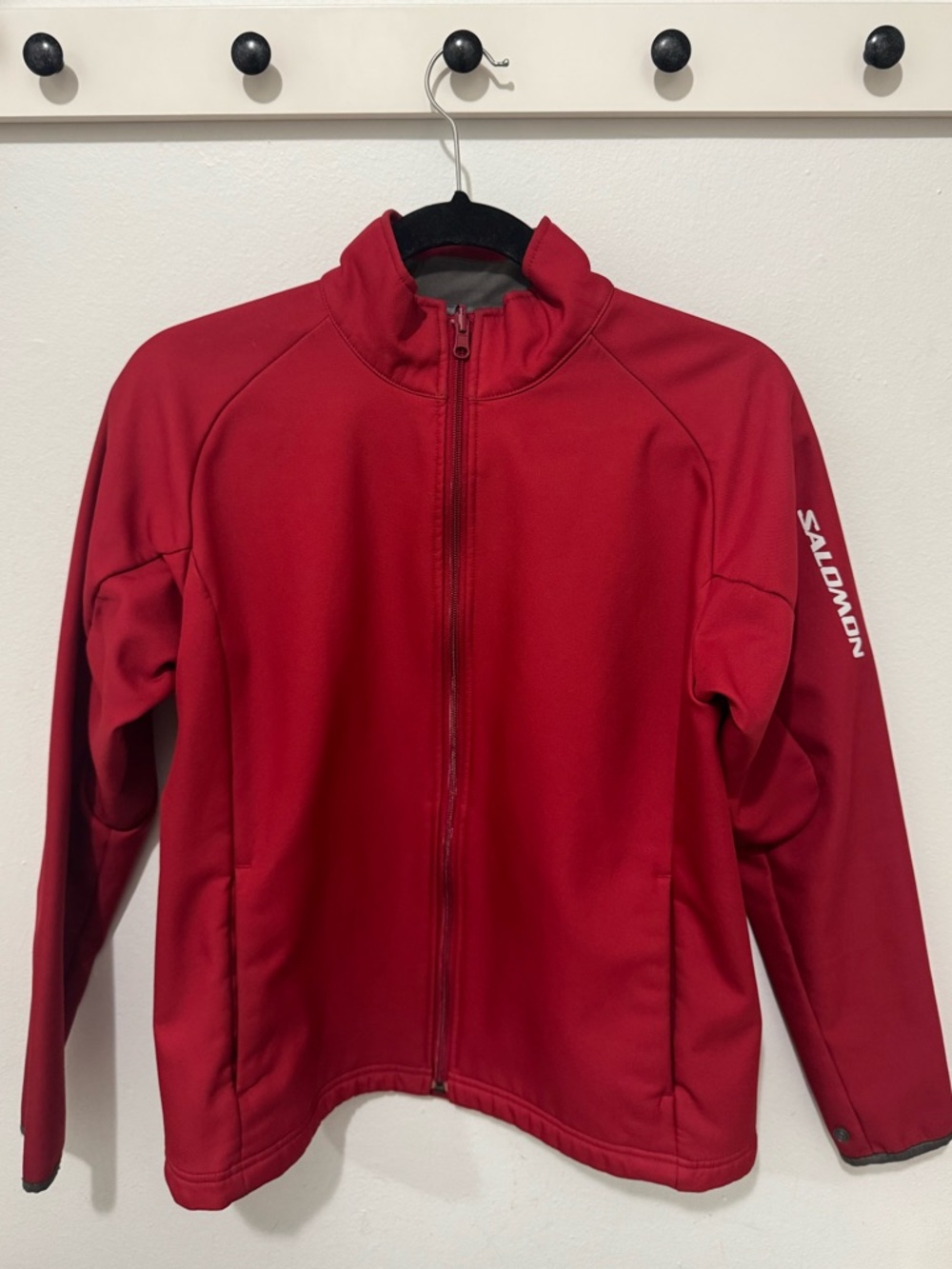 Salomon Crimson Red Zip-Up Training Jacket